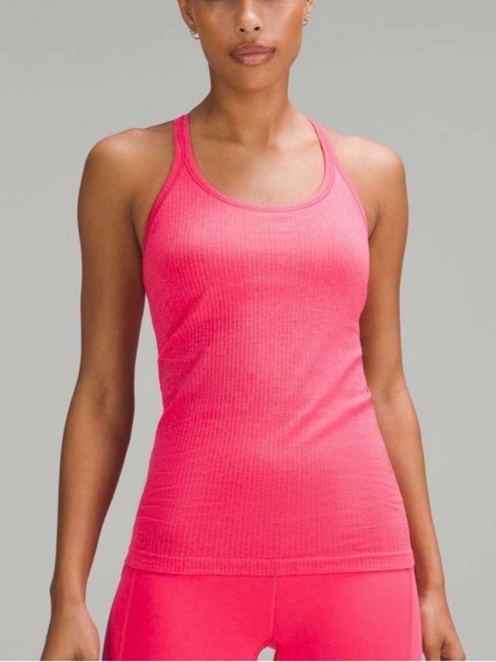 Lululemon Ebb to Street Tank Top W/ Bra Light Support B/C Cup Pink W1AX1S